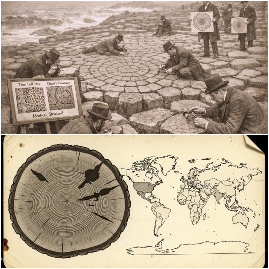 The Giant’s Causeway Isn’t Rock — It’s the Cross-Section of a Tree Trunk