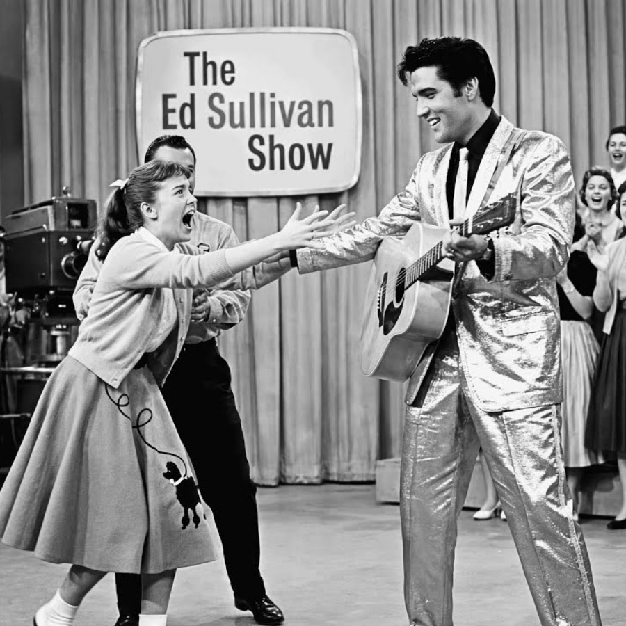 16-Year-Old Girl JUMPED ON Elvis Presley on The Ed Sullivan Show – His Response Will Make You Cry