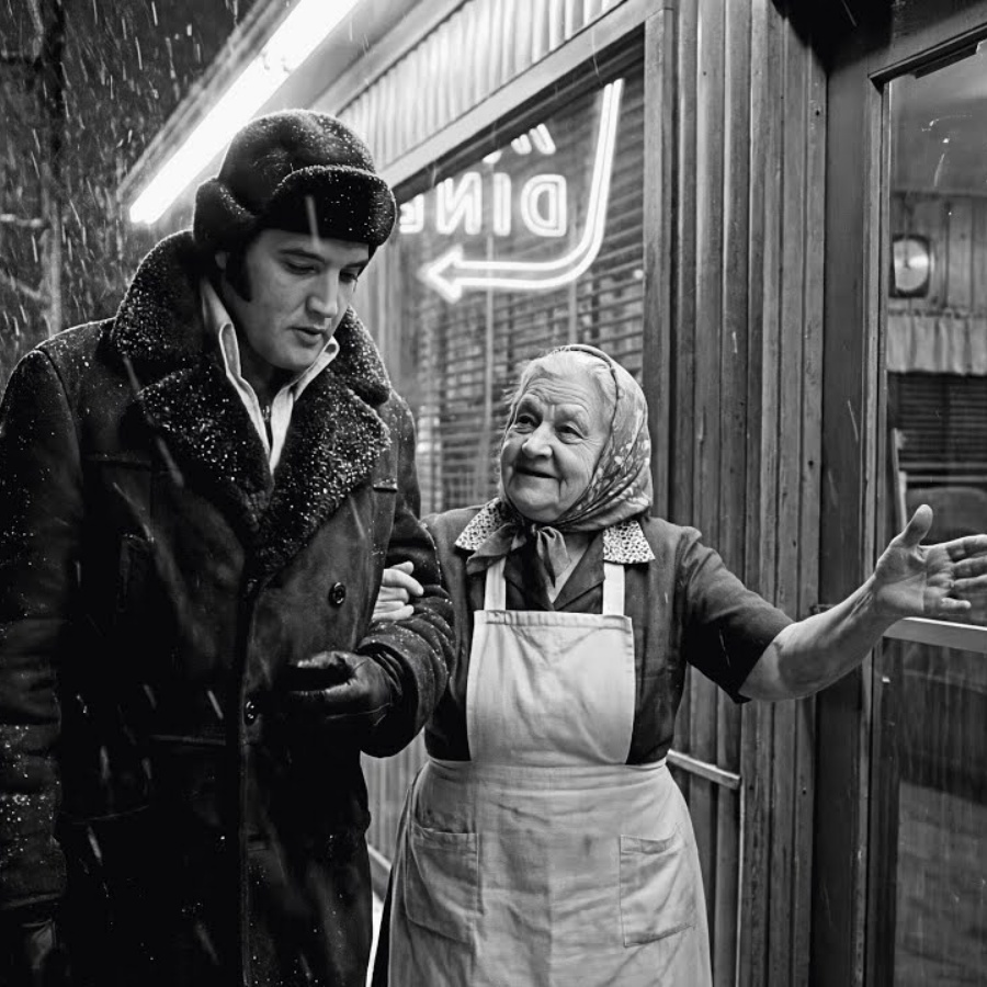 Elderly Diner Owner Shelters Elvis During Blizzard — What The King Did Next Morning SHOCKED Everyone