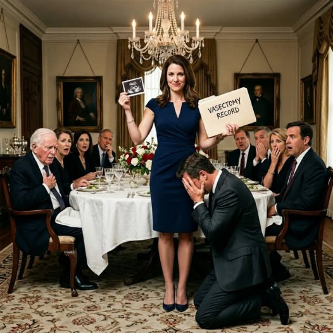 I never told my arrogant in-laws that my husband had secretly had a vasectomy four years ago. For two years, they mocked me as “barren.” At Thanksgiving, my father-in-law shoved divorce papers at me in front of everyone while my mother-in-law flaunted his mistress. I calmly signed.  Then my lawyer friend revealed his vasectomy records—and my 8-week ultrasound showing a miracle pregnancy. The room fell silent.  “You wanted an heir,” I said, “but you just signed away your rights to my baby.”