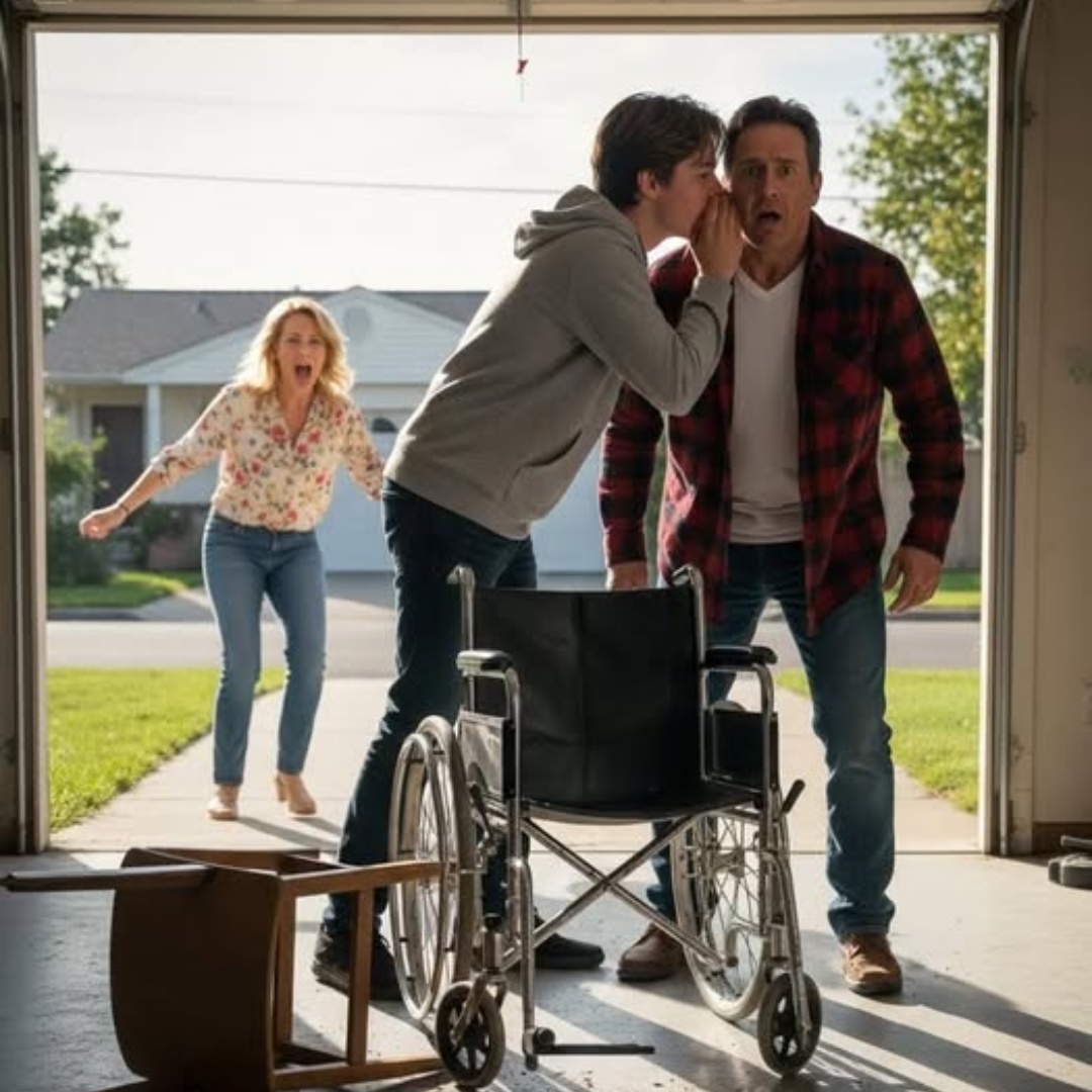 My wife went off on a “girls’ trip,” leaving me alone with our son, who hadn’t been able to walk for six years. The second her car pulled away, he got to his feet and walked over to me. In a hushed voice, he said, “Dad, we have to get out of here now…” I dropped my coffee and rushed to the garage. Just as I started the car, we heard…
