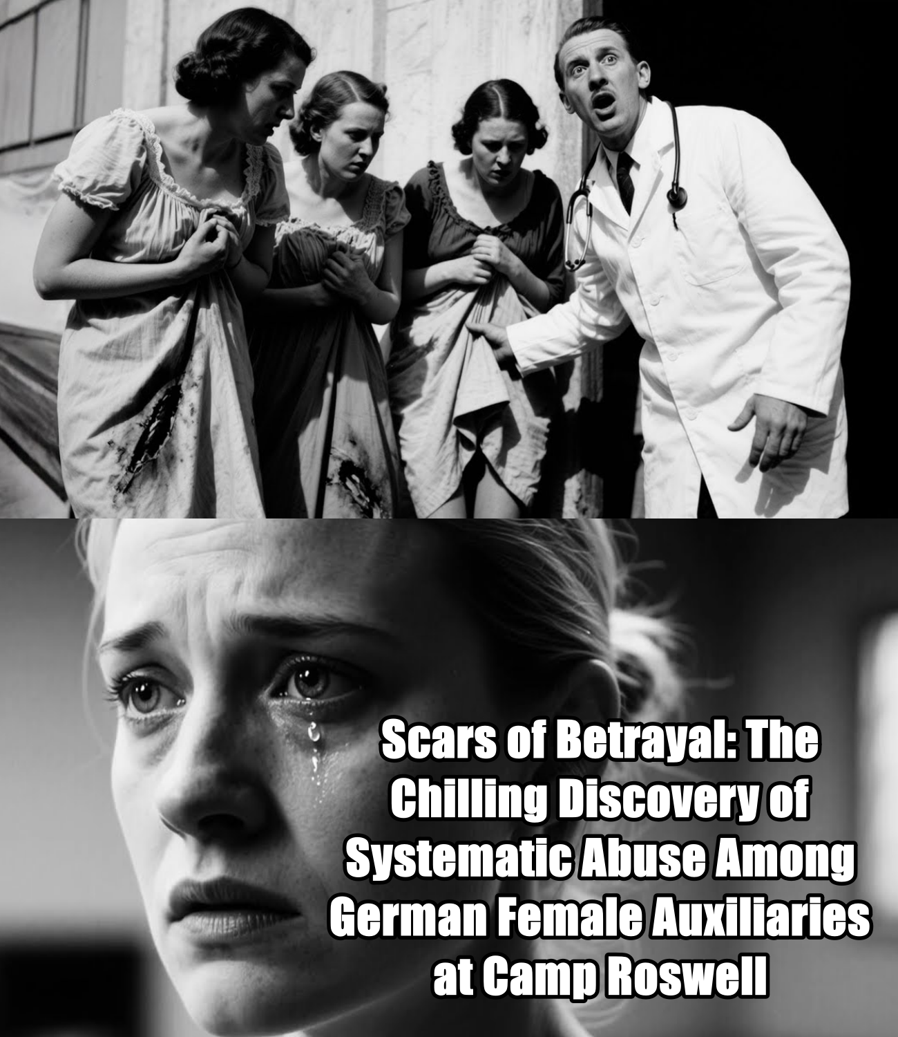 Scars of Betrayal: The Chilling Discovery of Systematic Abuse Among German Female Auxiliaries at Camp Roswell