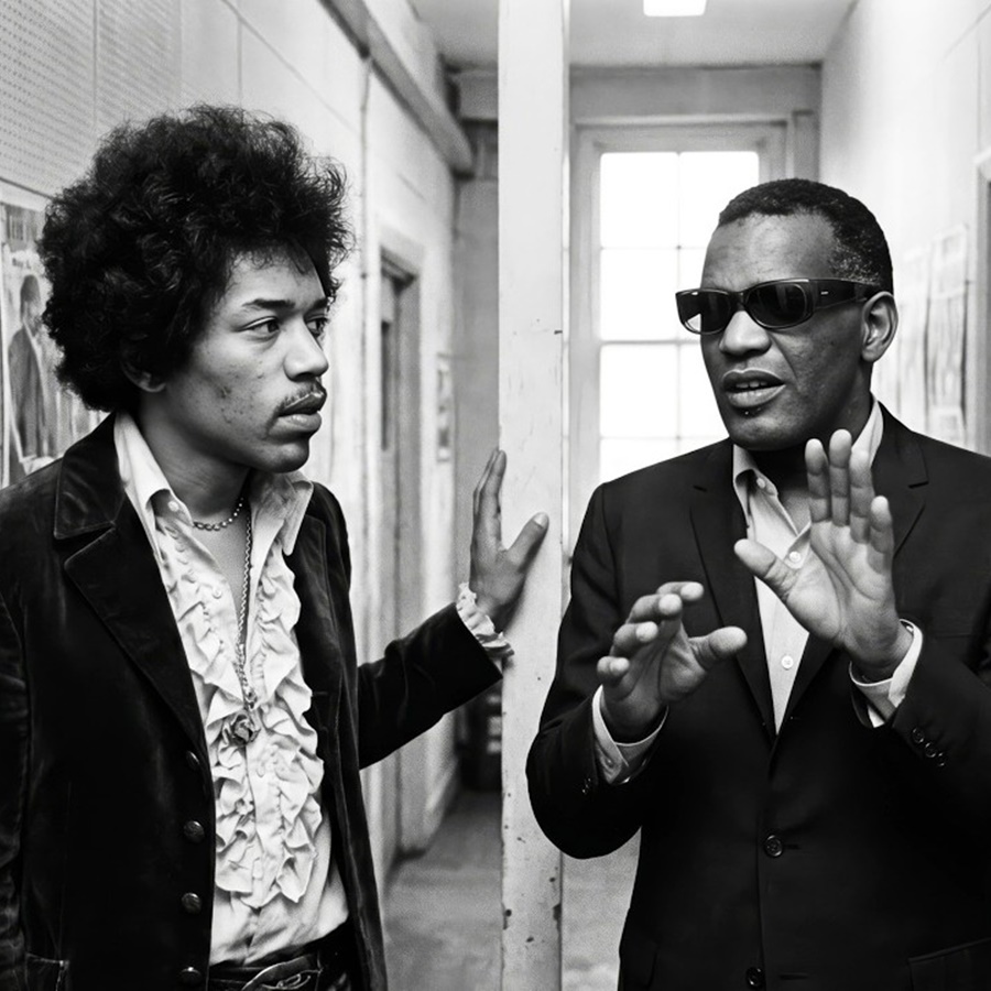 Ray Charles Listened to Jimi and Whispered: ‘I Wish I Could See His Hands’ — Nobody Spoke After That D