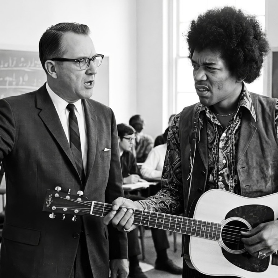 Professor THREW Him Out of Class — JIMI Found a Broken Guitar in That Hallway, Nothing Was the Same D