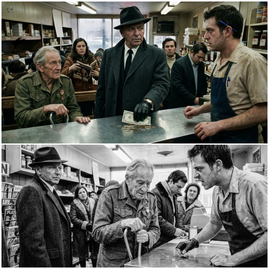 A Cashier Humiliated An Old Veteran—Frank Sinatra STEPPED IN And Ended It