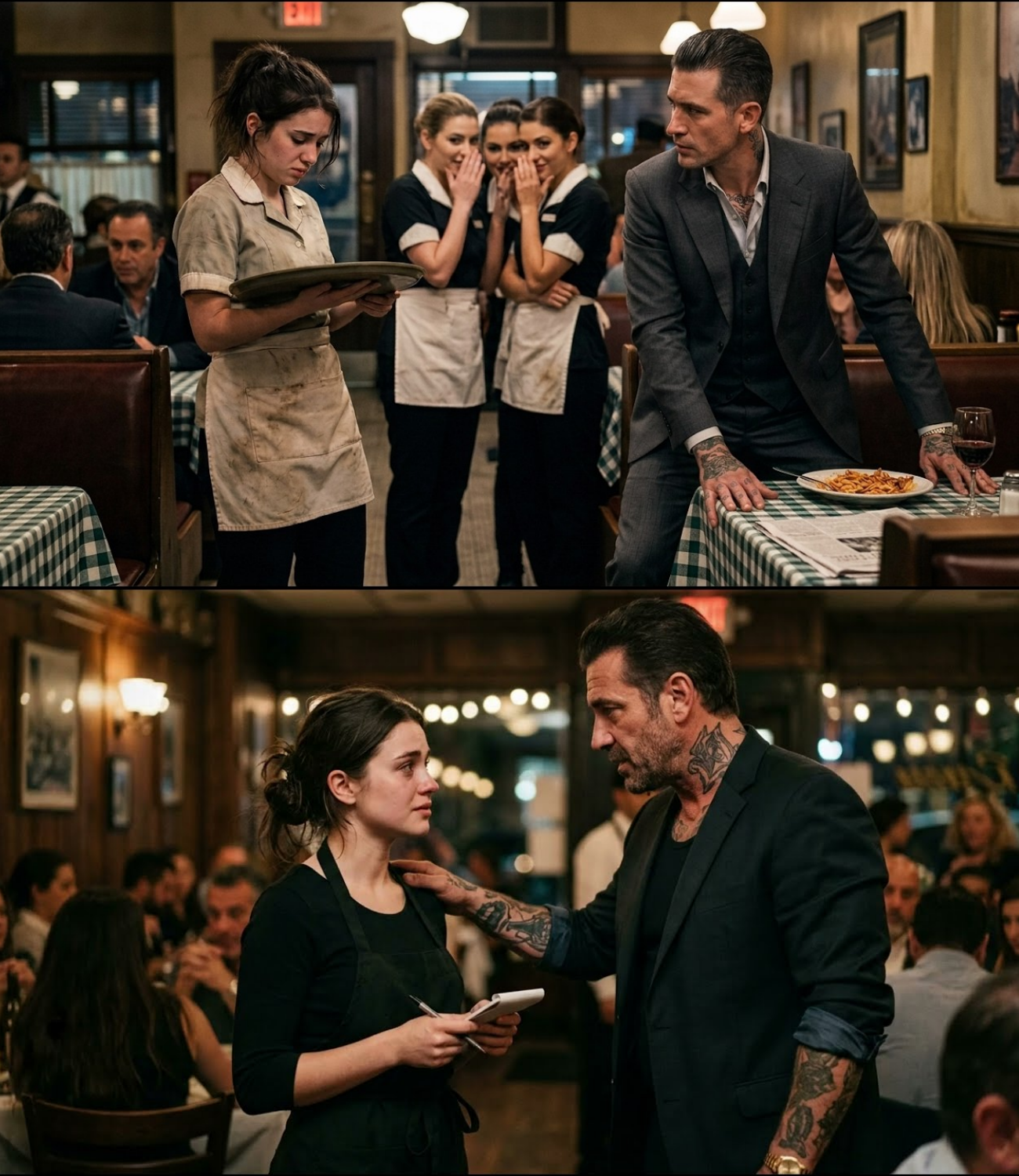 They Mocked the Waitress for Being Poor The Mafia Boss Stood Up Slowly