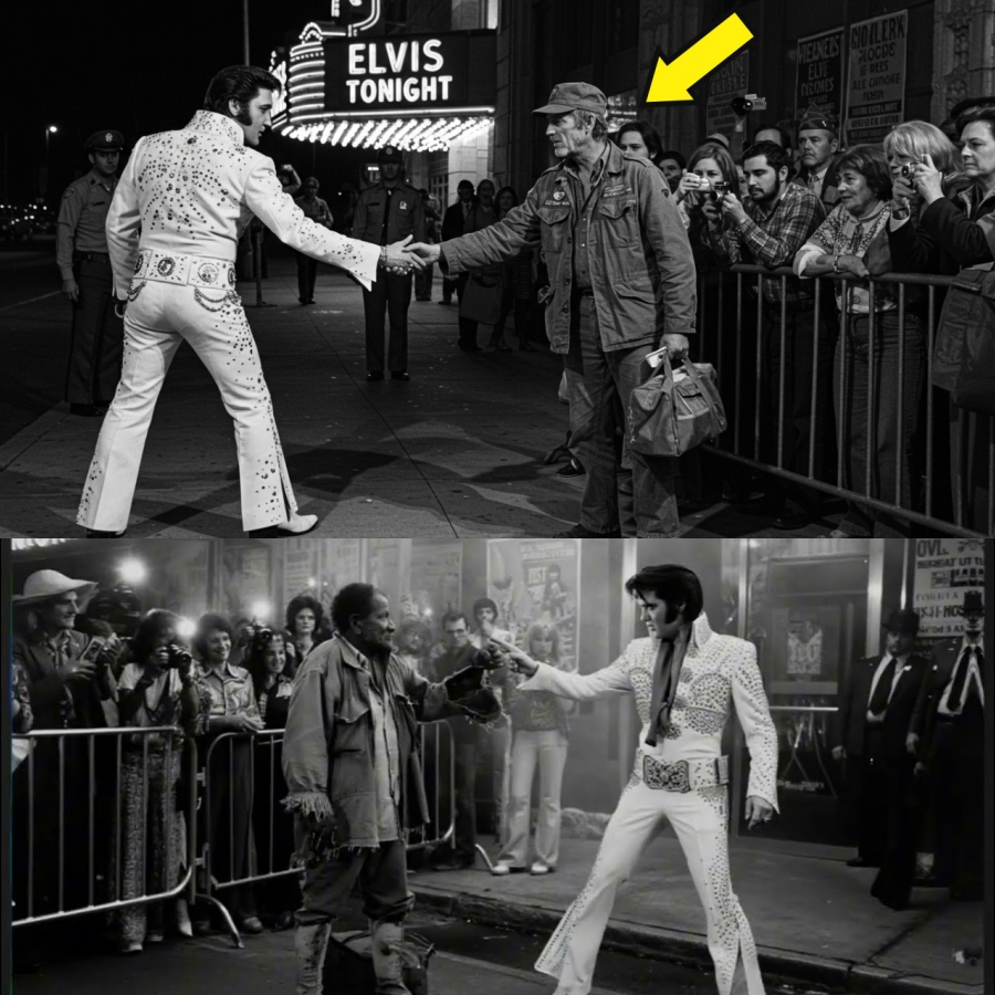Elvis Presley SPOTS a HOMELESS VETERAN Outside Concert — What he Does Next Leaves the Crowd in TEARS