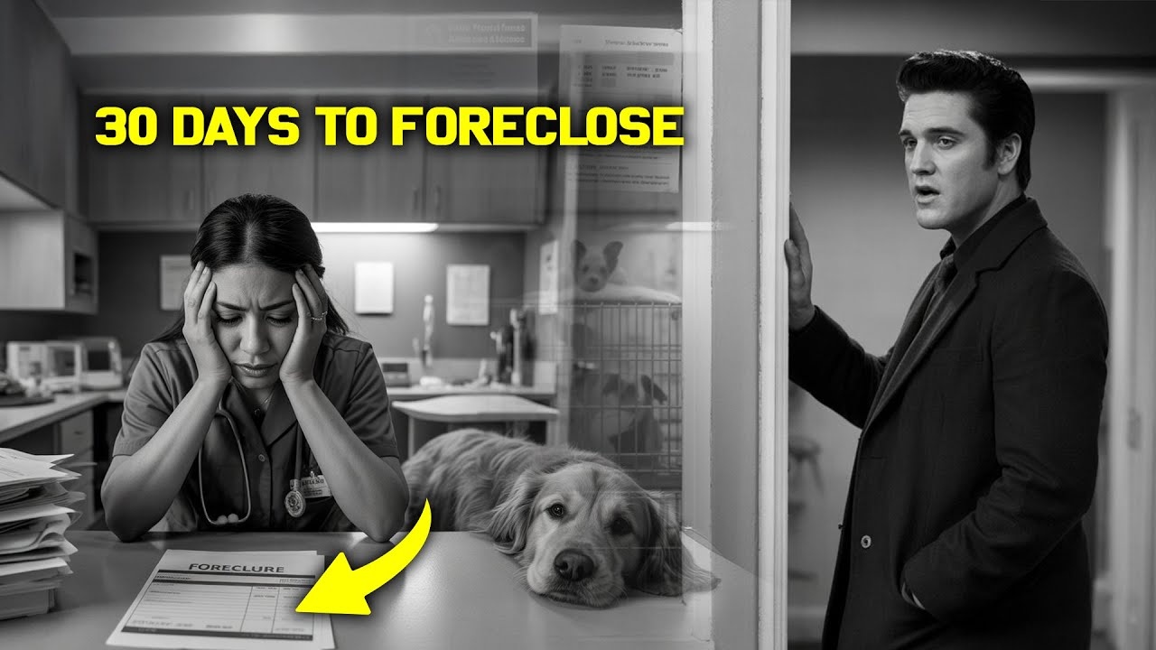 FORECLOSURE notice on vet clinic door  – Elvis’s discovery changed EVERYTHING