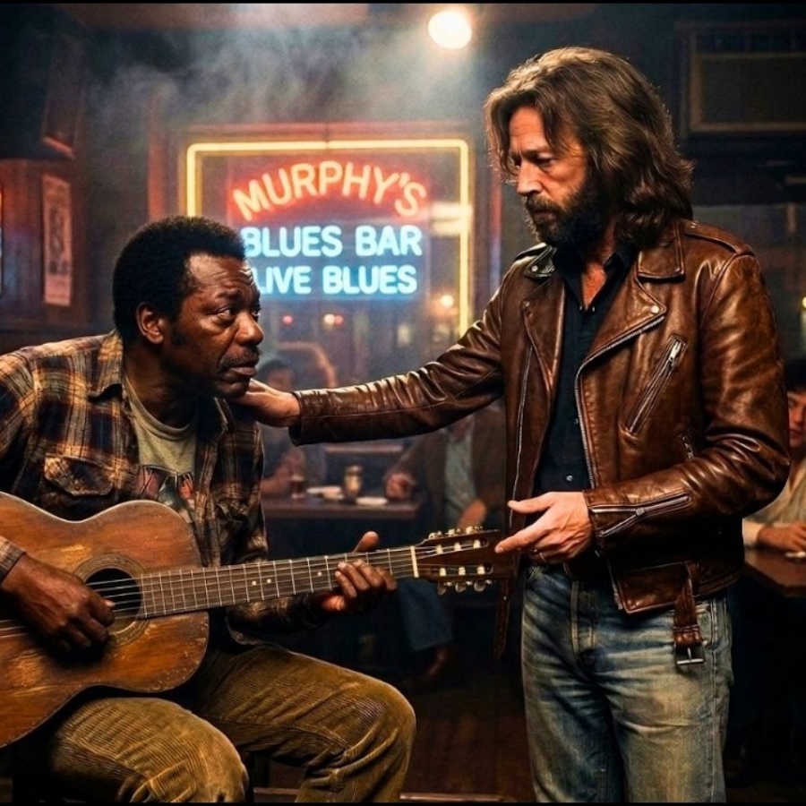 Unknown Bar Singer Played Guitar During Break — Clapton Walked In, What He Did LEFT Him in TEARS