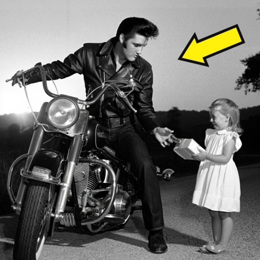 Elvis STOPPED his motorcycle for a crying child — what he gave her became priceless