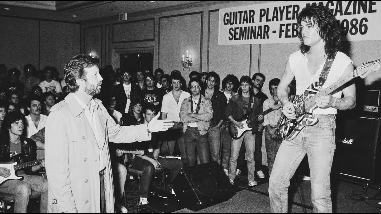 Eric Clapton Walked Into Eddie Van Halen’s Guitar Clinic — Van Halen Stopped Then Did THIS