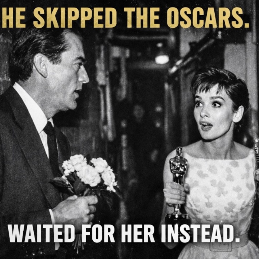Audrey Hepburn Won the Oscar—Found Gregory Peck Waiting With Flowers and COULDN’T Stop Crying