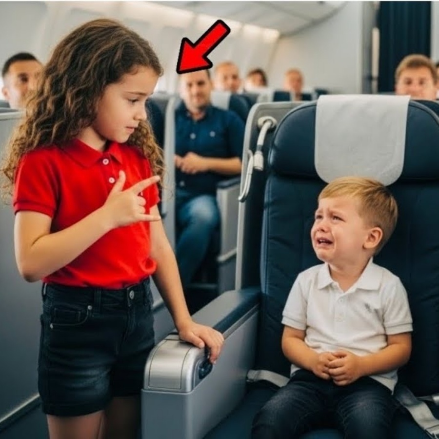 Millionaire’s deaf son cried Nonstop on the Plane — Until a little girl used sign language