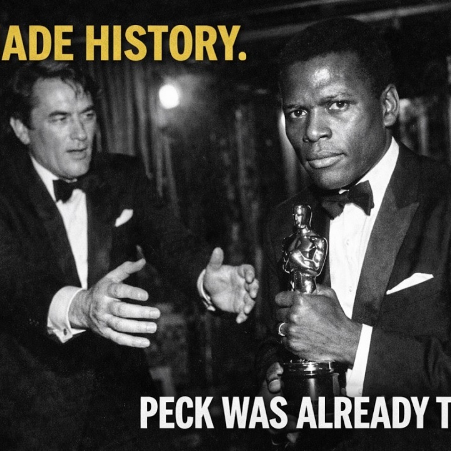 Sidney Poitier Made History—Gregory Peck Was Backstage and NOBODY Saw What Happened Next