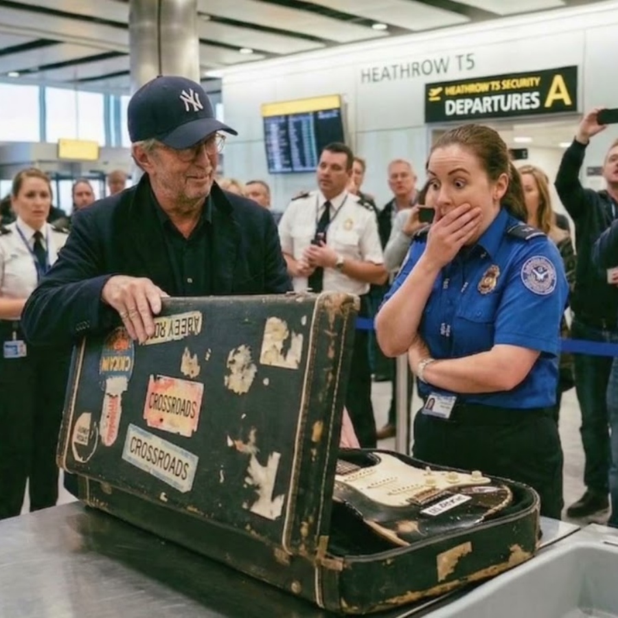 Airport Security STOPPED an Old Man With a Guitar — They Had No Idea He Was Eric Clapton