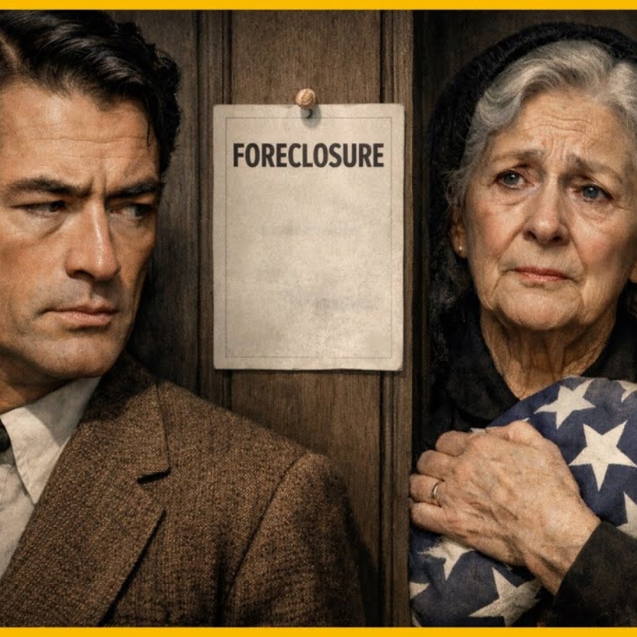 “IT’S JUST BUSINESS”THE BANKER SMILED,but seeing the dry eyes of a widow whose husband fought two, I