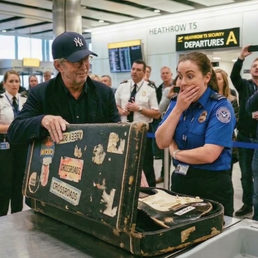 Airport Security STOPPED an Old Man With a Guitar — They Had No Idea He Was Eric Clapton