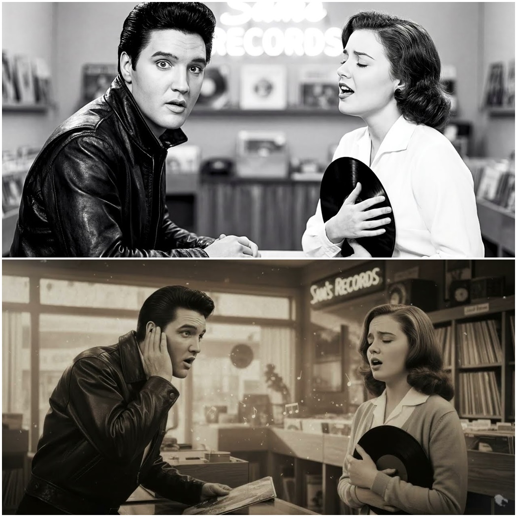 Record Shop Girl Singing ‘That’s All Right’ When Suddenly Elvis Presley Showed Up D