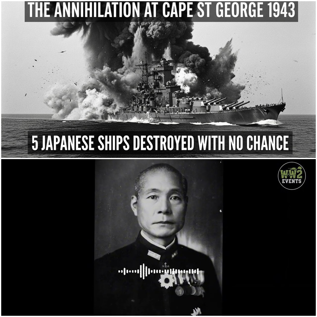 THE ANNIHILATION AT CAPE ST. GEORGE 1943: 5 Japanese Ships Destroyed With NO CHANCE D