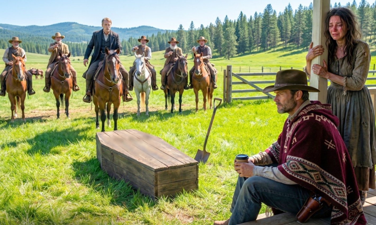 “Dig Your Grave,” 6 Armed Men Told the Widow… Unaware Her Brother Was the Famous Gunslinger