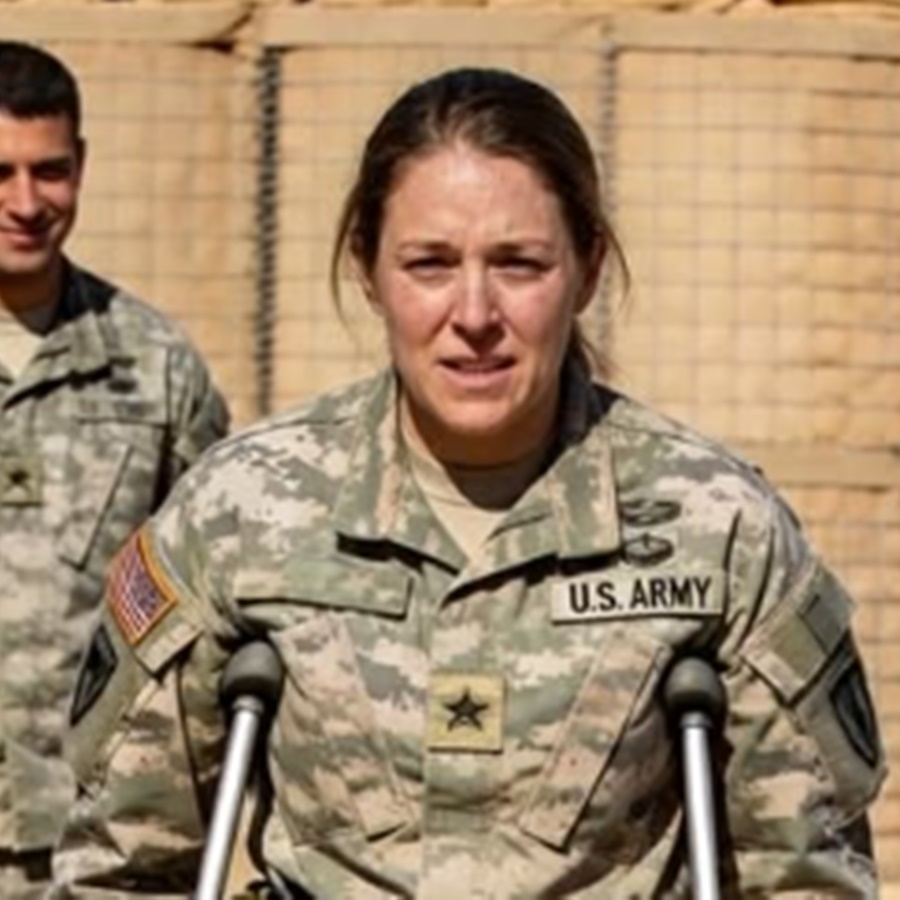 They Mocked a Wounded Soldier in the Courtyard — They Didn’t Know Who She Was D