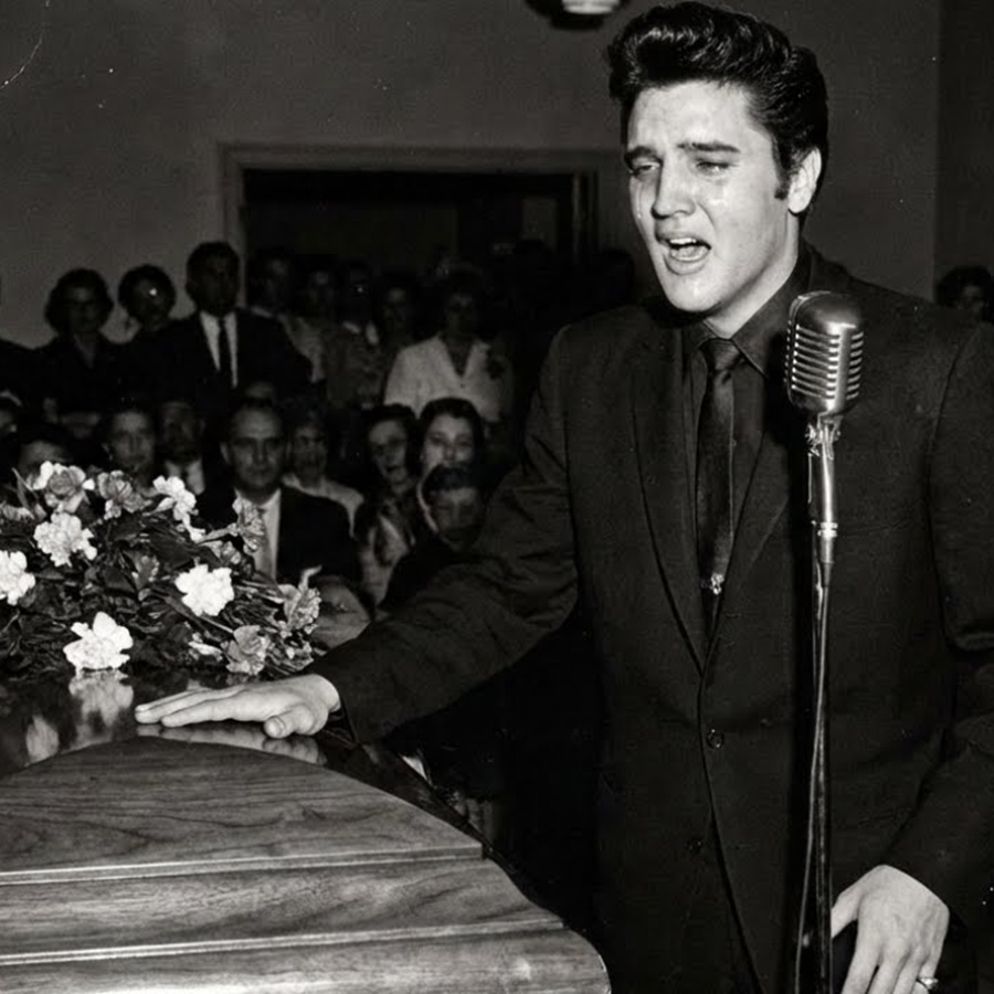 Elvis Sang at His Mother’s Funeral — His Voice Cracked on “Mother”… Then He Collapsed D