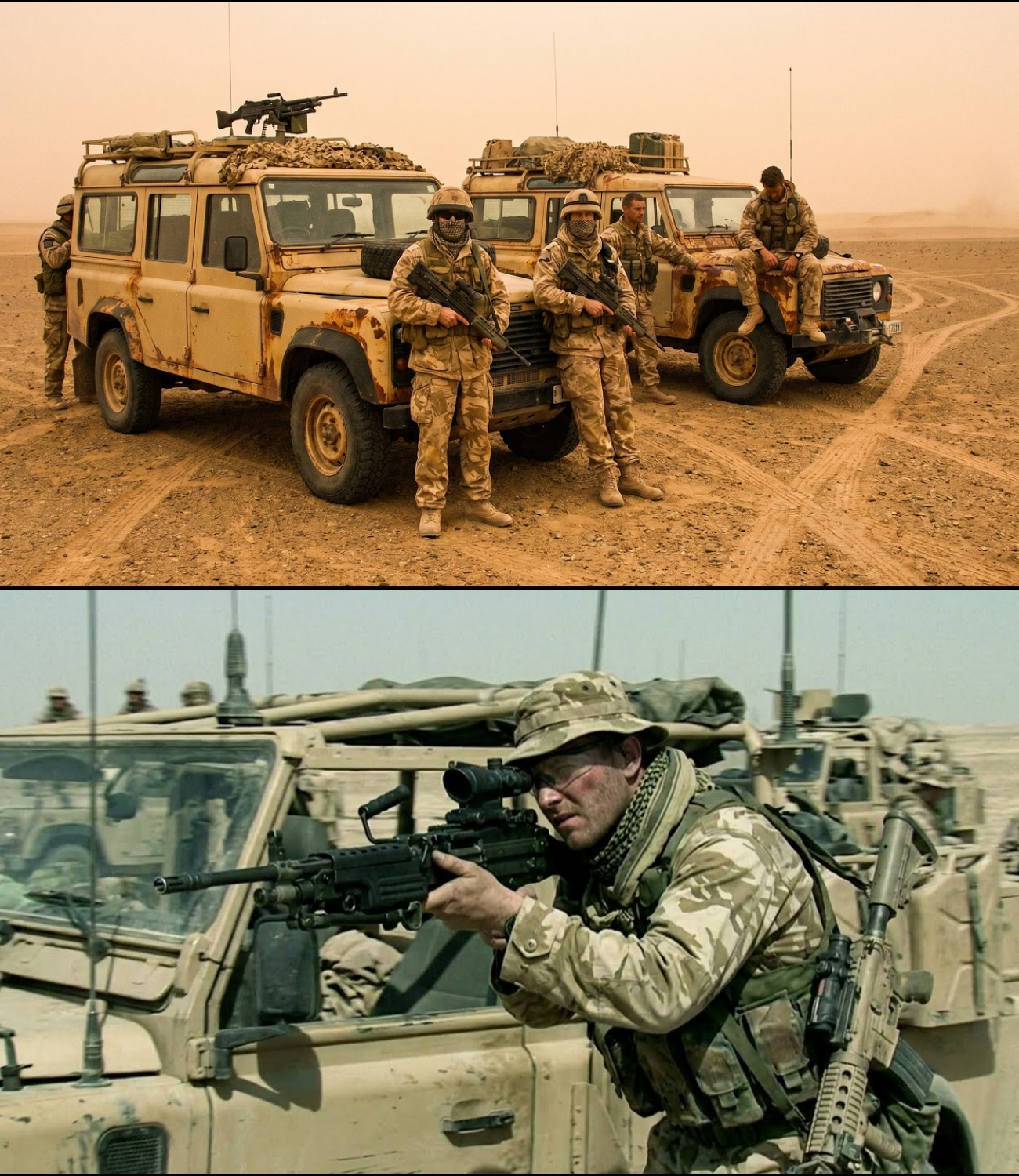 Nice Rusty Land Rovers. They Said. The SAS Reached the Target Before the Americans Left Base