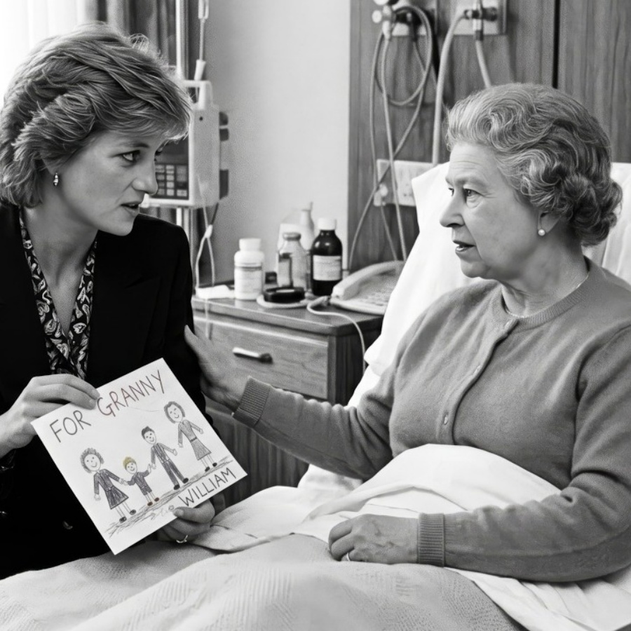 Princess Diana’s Hospital Visit With William’s Drawing Made the Queen Speak Her Name Out Loud
