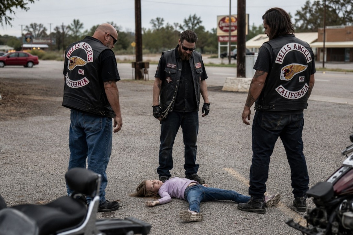 Little Girl Collapsed at a Biker’s Feet — 300 Hells Angels Saw Why and Lost It