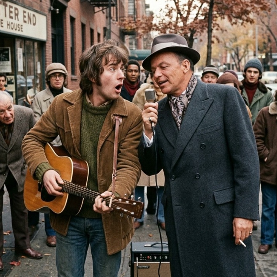 Frank Sinatra Joins a Street Musician — The Crowd Had NO IDEA Who He Was