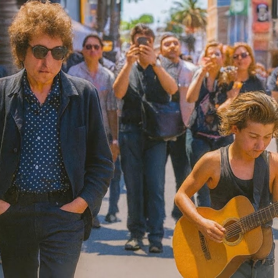Street Kid Playing ‘Knockin’ on Heaven’s Door’ When Suddenly Bob Dylan Showed Up