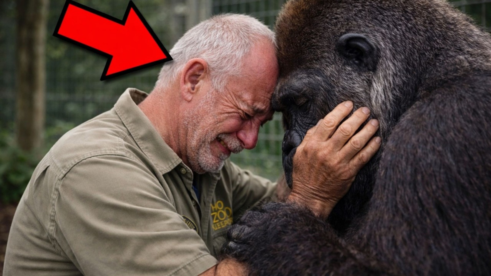 A Gorilla Started Hugging His Keeper 15 Times a Day – Nobody Knew Why Until Now!